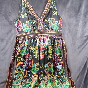Beige by eci Multicolor Floral Dress Size 10